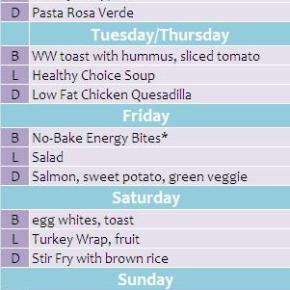 Diet Plan Week 4