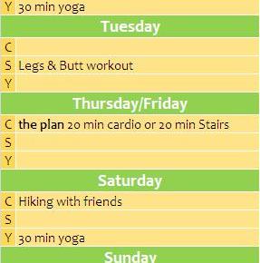 Fitness Plan Week 7